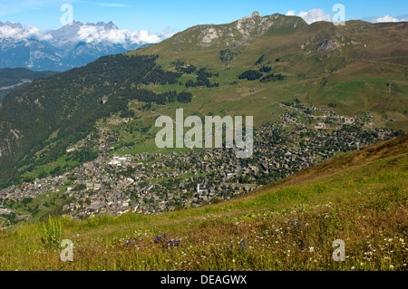 Mountain Resort von Verbier, Verbier, Kanton Wallis, Schweiz Stockfoto