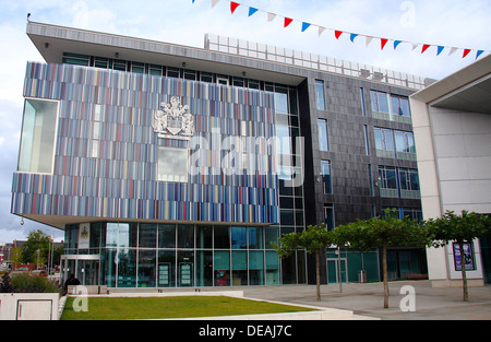 Die doncaster Civic Offices, bestehend aus Rat, Rat der Kammer Service & Customer Service Center, Sir Nigel Gresley Square. Stockfoto