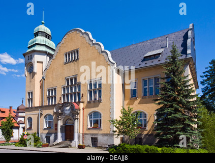 Rathaus in Jablunkov, Frýdek-Místek Bezirk, Region Moravskoslezský, Tschechische Republik, Europa Stockfoto