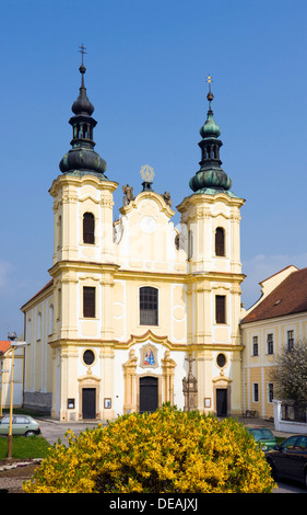 Kirche der Himmelfahrt der Jungfrau Maria in Straznice, Hodonin District, Region Süd-Mähren, Tschechische Republik, Europa Stockfoto