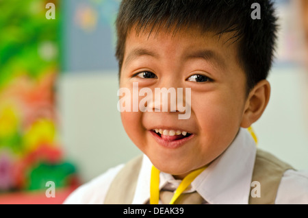 Khmer Kindergarten Student, Phnom Phen, Kambodscha Stockfoto