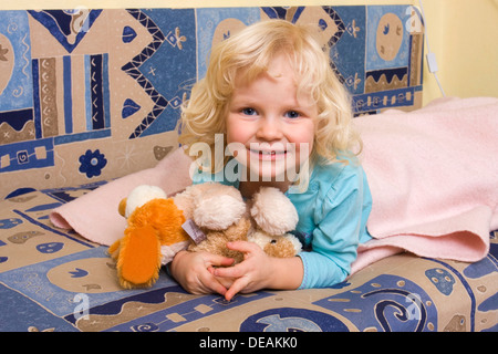 Kleines Mädchen, 3 Jahre Stockfoto