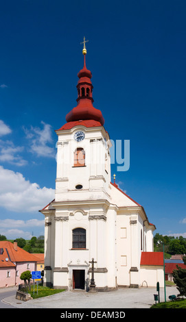 Kirche St. Jakobus der ältere, Brtnice, Bezirk Jihlava, Region Vysocina, Tschechische Republik, Europa Stockfoto