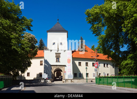 Bystřice Burg, barock-klassizistischen Schloss, Bistritz Pod Hostynem, Kromeriz Bezirk, Region Zlin, Tschechische Republik, Europa Stockfoto