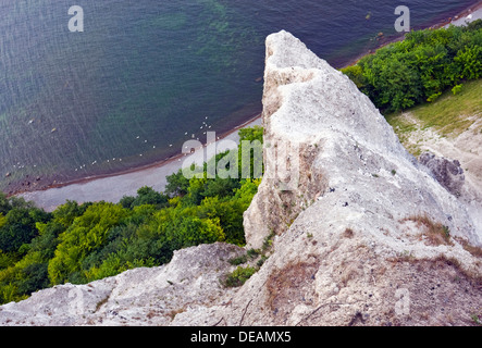 Kreidefelsen, Blick von der Aussichtsplattform auf der Victoria Sicht, Nationalpark Jasmund, Rügen Insel Stockfoto