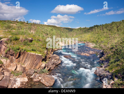 Bjøllåga, Bjollaga Fluss, Saltfjellet-Svartisen Nationalpark, Nordland Grafschaft, Norwegen, Skandinavien, Europa Stockfoto