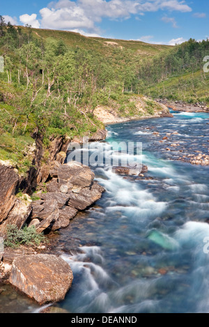 Bjøllåga, Bjollaga Fluss, Saltfjellet-Svartisen Nationalpark, Nordland Grafschaft, Norwegen, Skandinavien, Europa Stockfoto