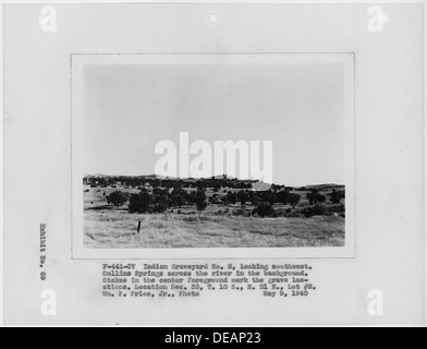 Foto von indischen Friedhof Nr. 2, aus Bericht Geschichte der Indianer in Friant Dam Reservoir Area (Kalifornien) 2966 begraben Stockfoto