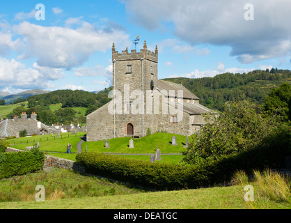 St. Michael Kirche im Dorf Hawkshead, Nationalpark Lake District, Cumbria, England UK Stockfoto