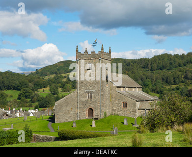 St. Michael Kirche im Dorf Hawkshead, Nationalpark Lake District, Cumbria, England UK Stockfoto