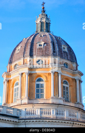 Die Basilika Superga, auf den Hügeln von Turin, Italien, Hosts, die Gräber von Savoyen. Stockfoto