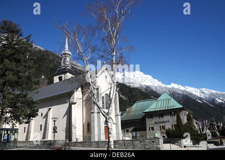 St.-Martins Kirche, Chamonix, Frankreich. Stockfoto