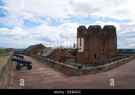 Carlisle Castle normannische Keep Turm Carlisle Cumbria England Großbritannien Stockfoto