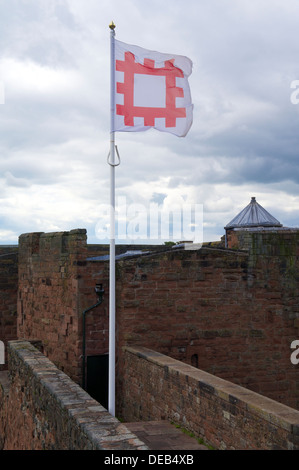 English Heritage Flagge Carlisle Castle Carlisle Cumbria England Grossbritannien britische Großbritannien UK Stockfoto