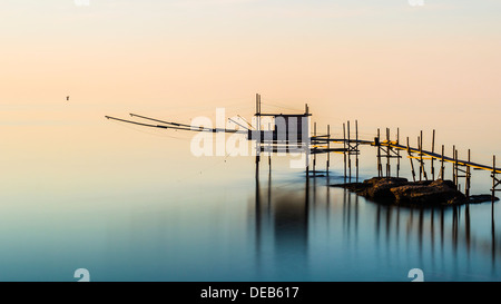 Sonnenuntergang in "Punta Aderci", Abruzzen, Italien Stockfoto