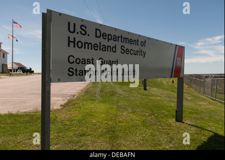 US Department of Home Security Coast Guard Station Point Judith, Rhode Island Stockfoto