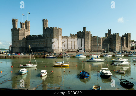 Caernarfon Castle, Caernarfon, Gwynedd, Wales Stockfoto