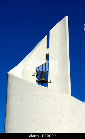 Glockenturm, Temple Saint-Jean, La Chaux-de-Fonds, Kanton Neuenburg, Schweiz, Europa Stockfoto