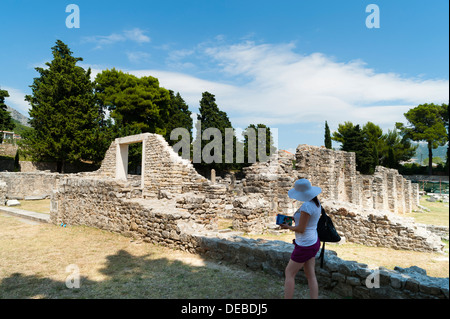 Die römischen Ruinen von Solin (Salona), Region von Dalmatien, Kroatien, Europa. Stockfoto