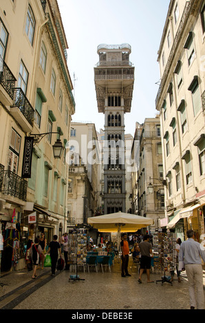 Santa Justa Aufzug im Zentrum von Lissabon Portugal Stockfoto