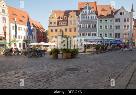 Markt, Altstadt, Meissen, Sachsen, Deutschland Stockfoto