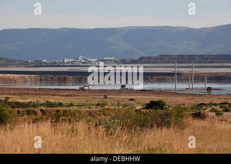 Feuchtgebiete, die Halde Damm am Potgietersrus Platinum Mine, Limpopo, Südafrika gelten, Stockfoto