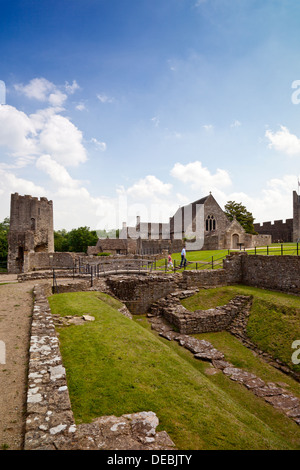 Die Süd-Ost-Turm, Kapelle und Barbican bleibt bei Farleigh Hungerford Castle, nr Bath, Somerset, England, UK Stockfoto