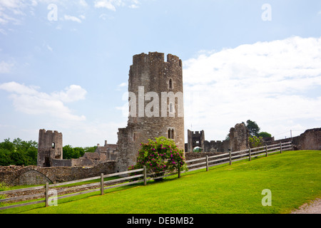 Die Überreste von der Süd-West-Turm am Farleigh Hungerford Castle, nr Bath, Somerset, England, UK Stockfoto