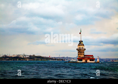 Maiden-Insel in Istanbul, Türkei bei Sonnenuntergang Stockfoto