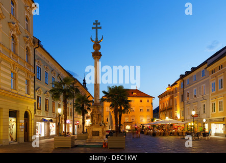 Heilige Dreifaltigkeit oder Pestsäule, alten Platz-Platz, Altstadt, Klagenfurt, Kärnten, Österreich Stockfoto