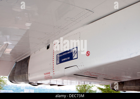 British Airways Concorde Überschall-Jet auf dem Intrepid Sea, Air & Space Museum Stockfoto