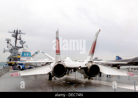 Grumman f-14 Tomcat auf Intrepid Sea, Air & Raumfahrtmuseum Stockfoto