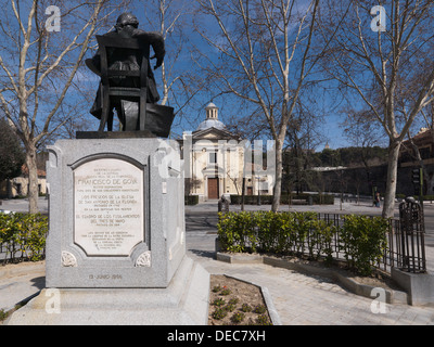 Madrid, Spanien, Francisco de Goya-Denkmal und die Ermita San Antonio De La Florida Stockfoto