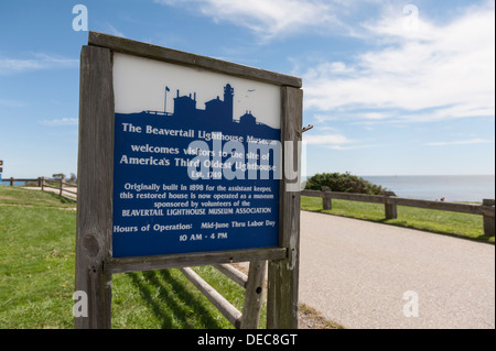 Beavetail Leuchtturm Museum in Beavertail, Rhode Island, USA Stockfoto