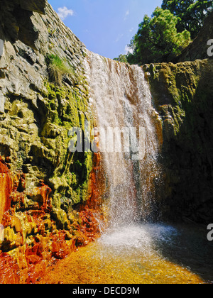 Cascada de Los Colores im Caldera de Taburiente National Park auf La Palma, Kanarische Inseln, Spanien Stockfoto