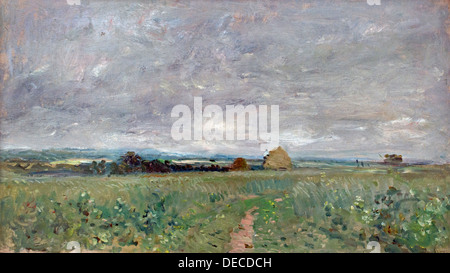 Mais-Feld unter einem stürmischen Himmel 1870 Charles Francois Daubigny 1817-1878 Frankreich Französisch Stockfoto