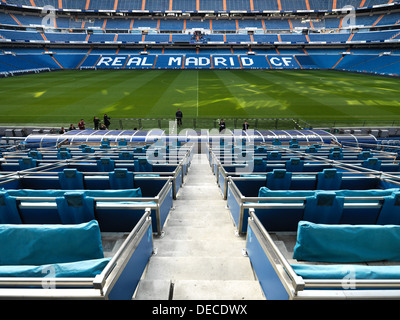 Madrid, Spanien, mit Blick auf das Estadio Santiago Bernabeu Stockfoto