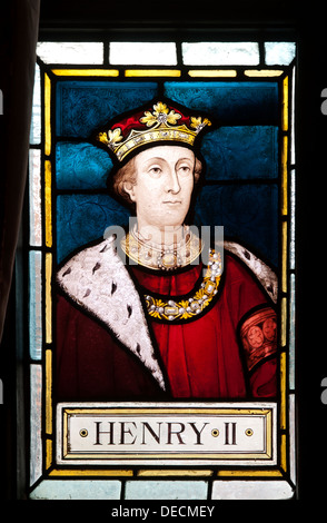 Heinrich II. gebeizt Glas, Rathaus Bridgnorth, Shropshire, UK Stockfoto