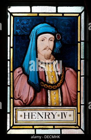 Heinrich IV. Glasmalerei, Rathaus Bridgnorth, Shropshire, UK Stockfoto