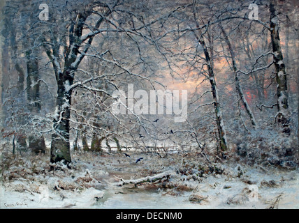 BOS Bij Winter - Wald im Winter 1875 Lodewijk Franciscus Hendrik Apol 1850-1936 Niederländisch Niederlande Stockfoto