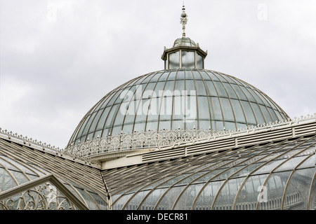 Dach des Kibble Palace, botanischen Gartens Glasgow, Scotland, UK Stockfoto