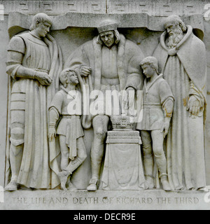 Skulptur in der Folger Shakespeare Library in Washington, DC (nur nordöstlich von dem US Capitol) des Bildhauers Gregory 1932. Stockfoto