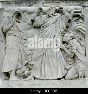 Skulptur in der Folger Shakespeare Library in Washington, DC (nur nordöstlich von dem US Capitol) des Bildhauers Gregory 1932. Stockfoto