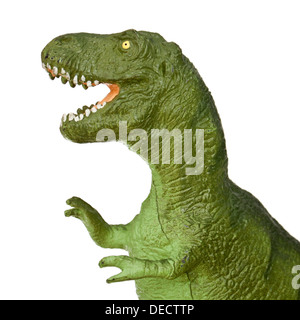 Jahrgang 1980 Tyrannosaurus Rex Dinosaurier Spielzeug aus der Carnegie-Dinosaurier-Sammlung ausgestellt von ELC UK (Early Learning Centre) Stockfoto