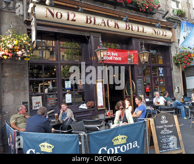 Nr. 12, schwarzen Stier, 12 Grassmarket, Altstadt, Edinburgh EH1 2JU, Schottland, UK Stockfoto