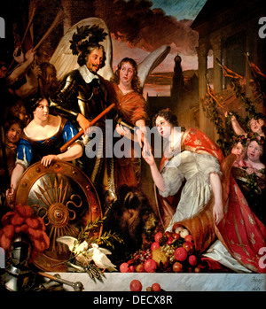 Allegorie der Frieden von Münster Haarlem begrüßen Prinz Frederick Henry 1681 Jan de Bray 1627-1697 Niederlande Niederlande Stockfoto