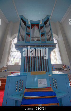 Canongate Kirk Kirche Edinburgh Royal Mile, Schottland, UK-Orgel auf der oberen Ebene Stockfoto