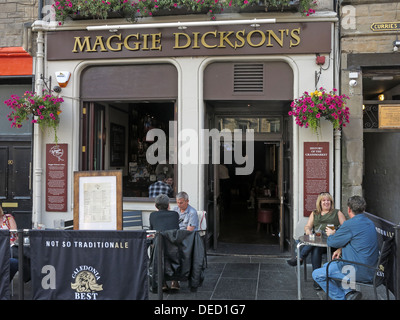Gefeierte Fischfrau, Maggie Dicksons Pub, 92 Grassmarket, Edinburgh, Schottland, UK, EH1 2JR Stockfoto