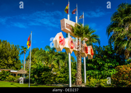 Historische Mitte Jahrhundert Motel entworfen von Victor A. Lundy, Warm Mineral Springs, FL Stockfoto