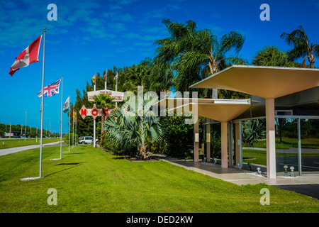 Historische Mitte Jahrhundert Motel entworfen von Victor A. Lundy, Warm Mineral Springs, FL Stockfoto